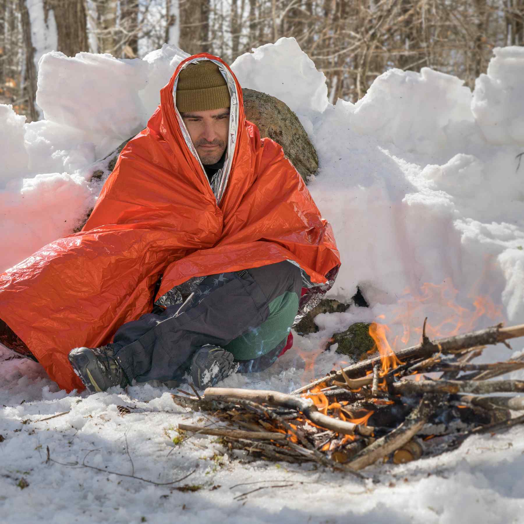 Reflective emergency online blanket